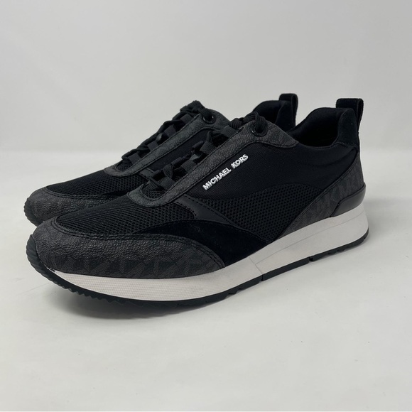 Michael Kors Allie Stride Trainer Logo Black Sneaker - NWT - Picture 8 of 12